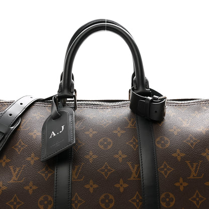Louis Vuitton Monogram Macassar Keepall Bandouliere 45 7 of 10