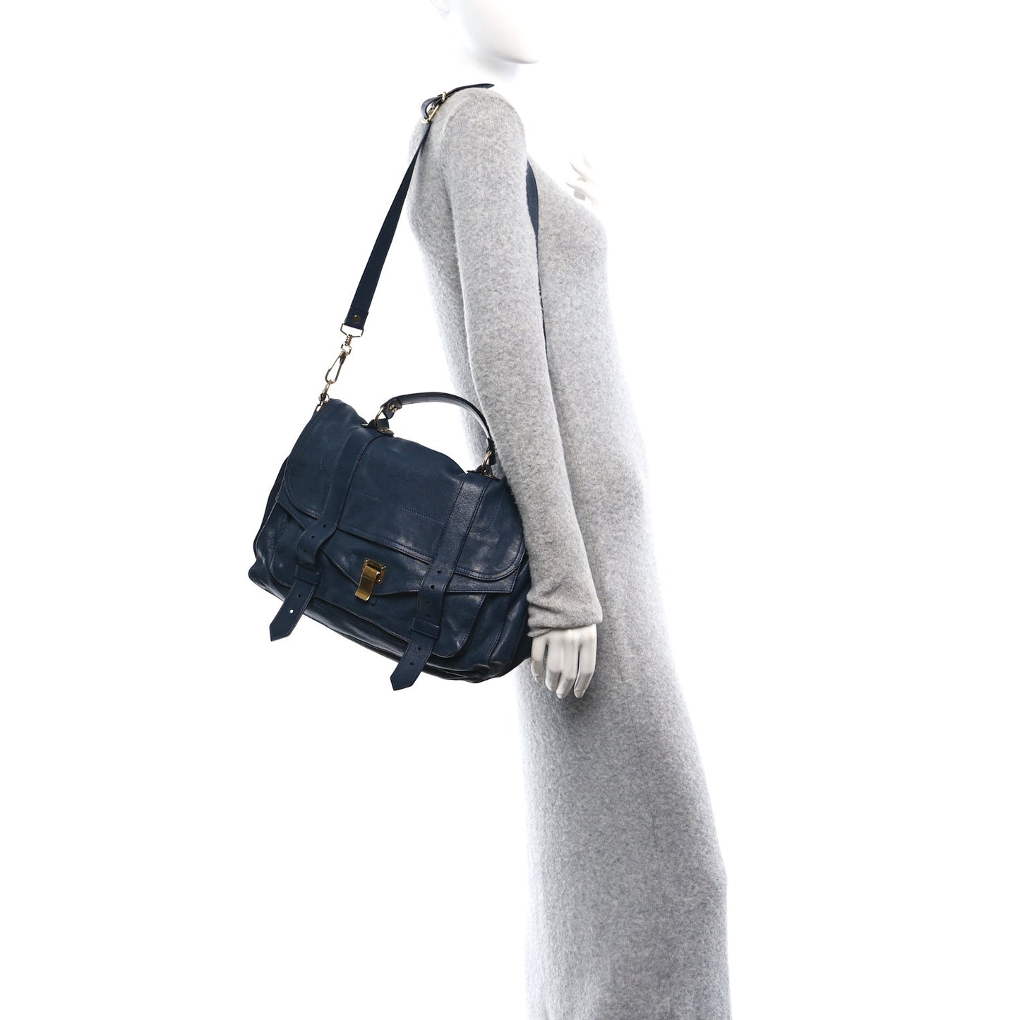 Lambskin Large PS1 Satchel Midnight