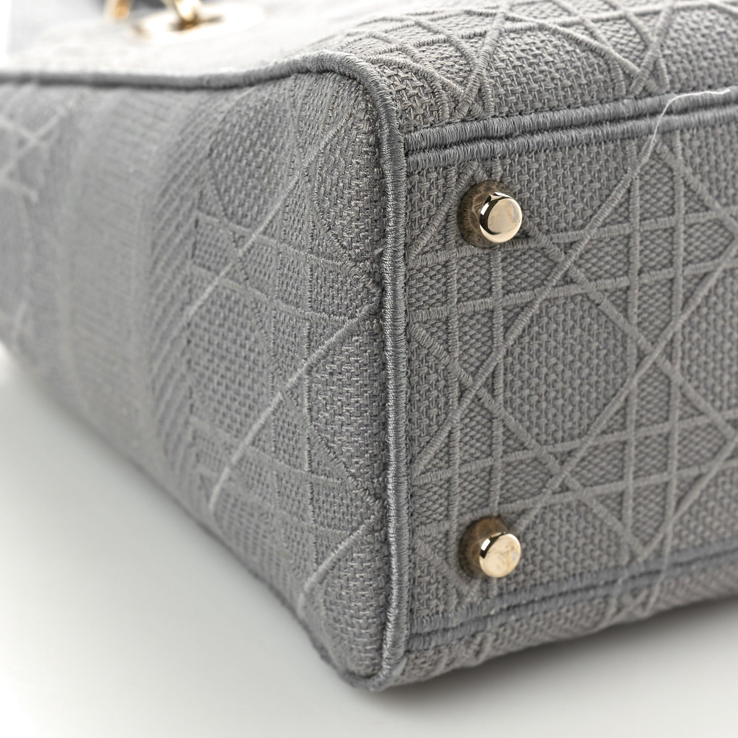Canvas Embroidered Cannage Medium Lady D-Lite Gray