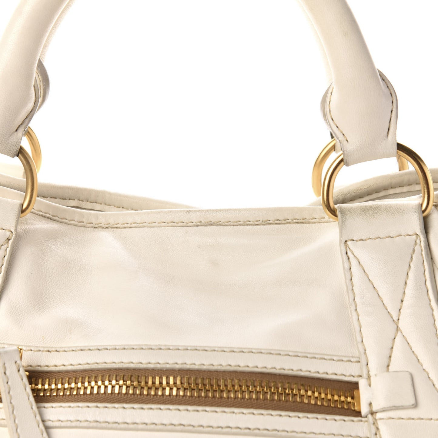 Nappa Matelasse Satchel Bianco