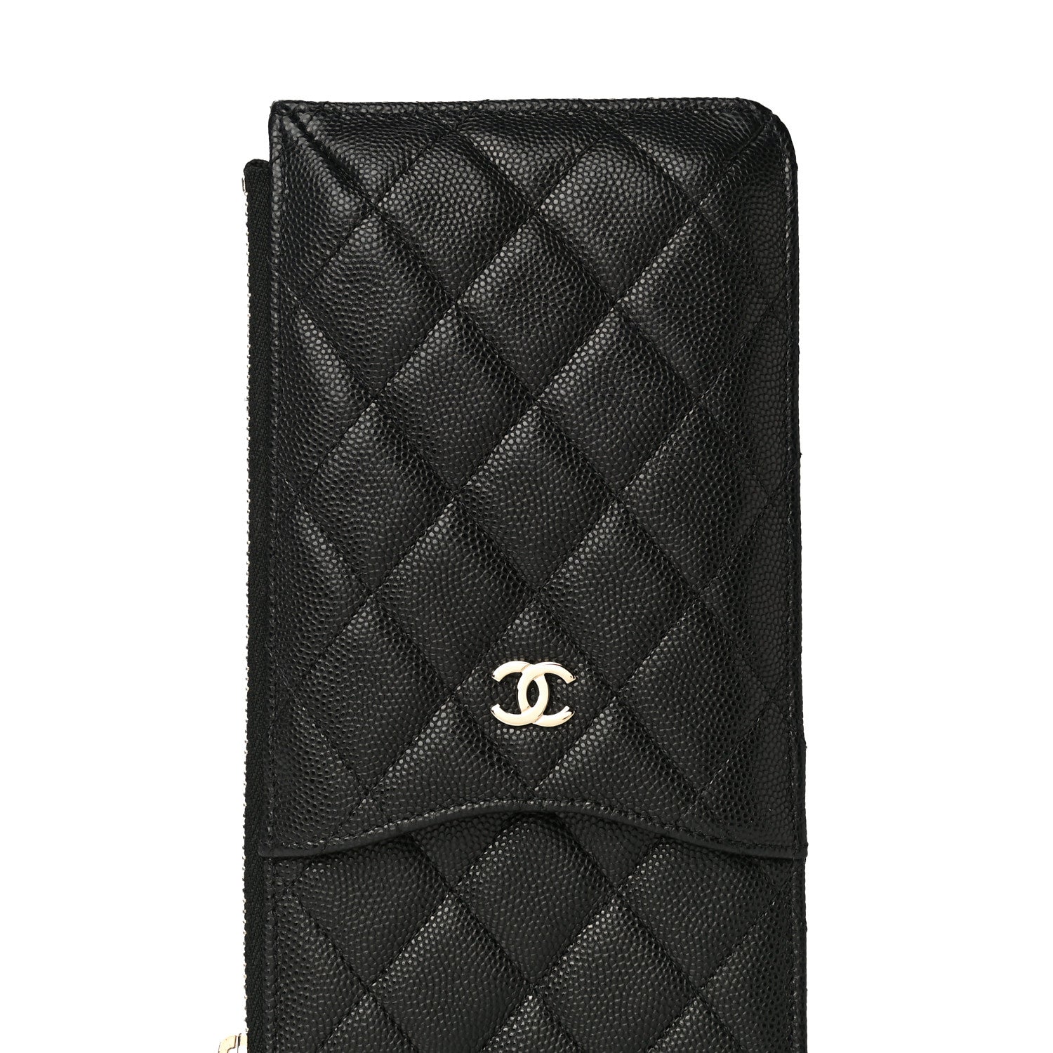 Chanel Caviar Quilted Classic Flat Wallet Pouch Black 8 of 11