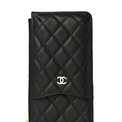 Chanel Caviar Quilted Classic Flat Wallet Pouch Black 8 of 11