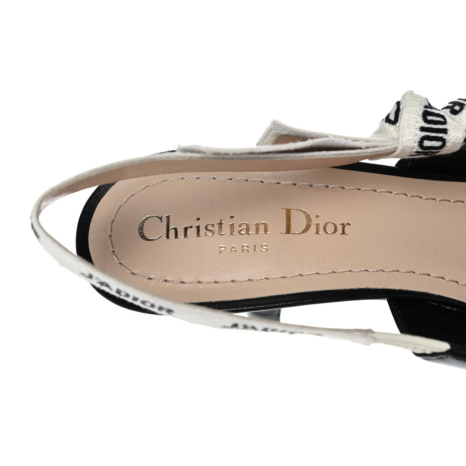 Christian Dior Lambskin Ribbon J'Adior Slingback 65mm Pumps 38 Black 7 of 9