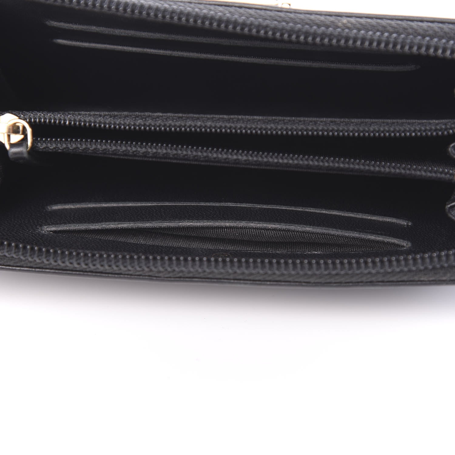Chanel Lambskin Quilted Small Boy Zip Around Wallet Black 8 of 13