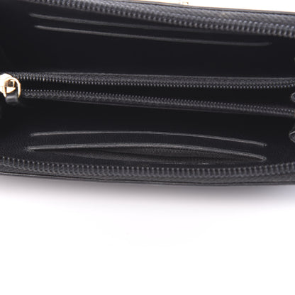 Chanel Lambskin Quilted Small Boy Zip Around Wallet Black 8 of 13