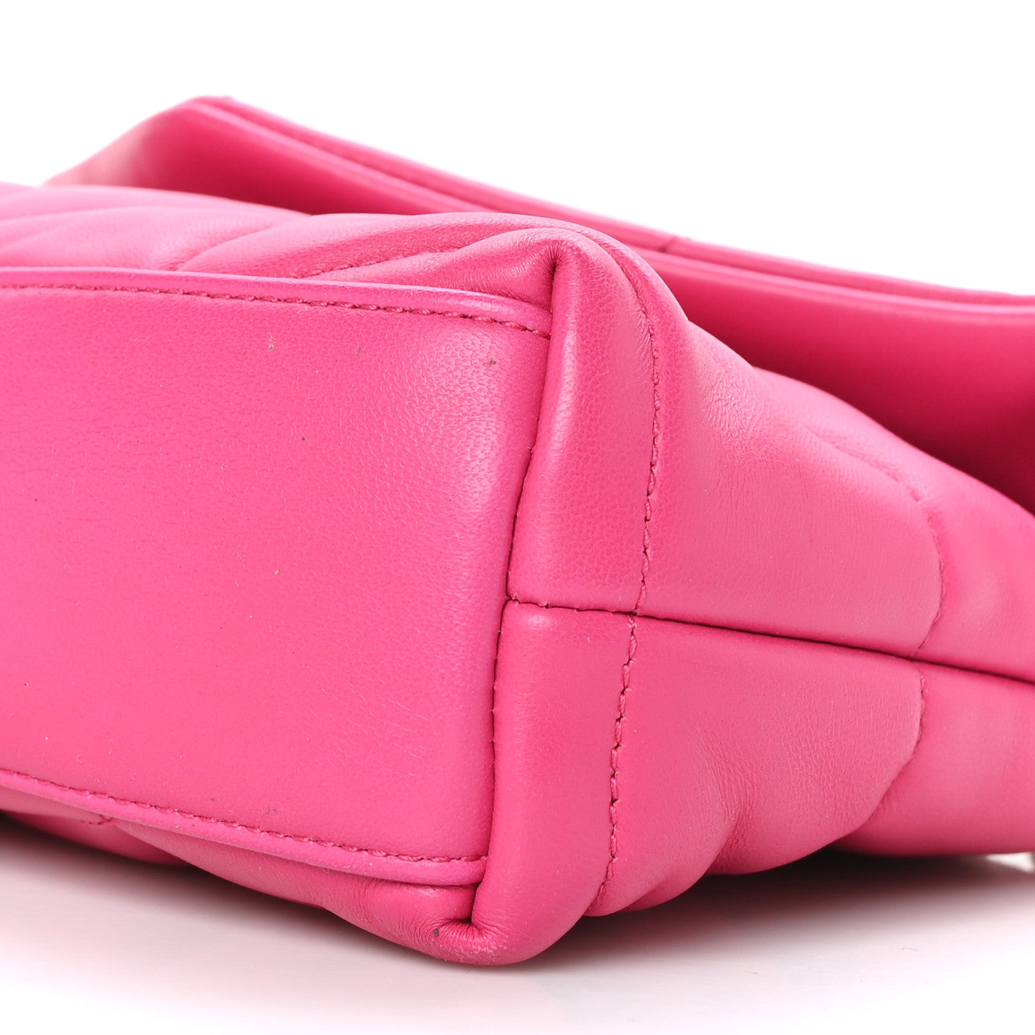 Saint Laurent Lambskin Quilted Toy Loulou Puffer Monogram Chain Satchel Bubblegum 8 of 8
