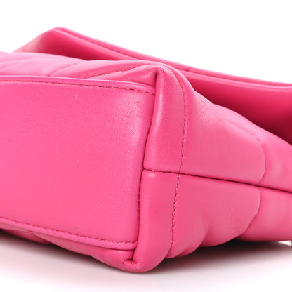 Saint Laurent Lambskin Quilted Toy Loulou Puffer Monogram Chain Satchel Bubblegum 8 of 8