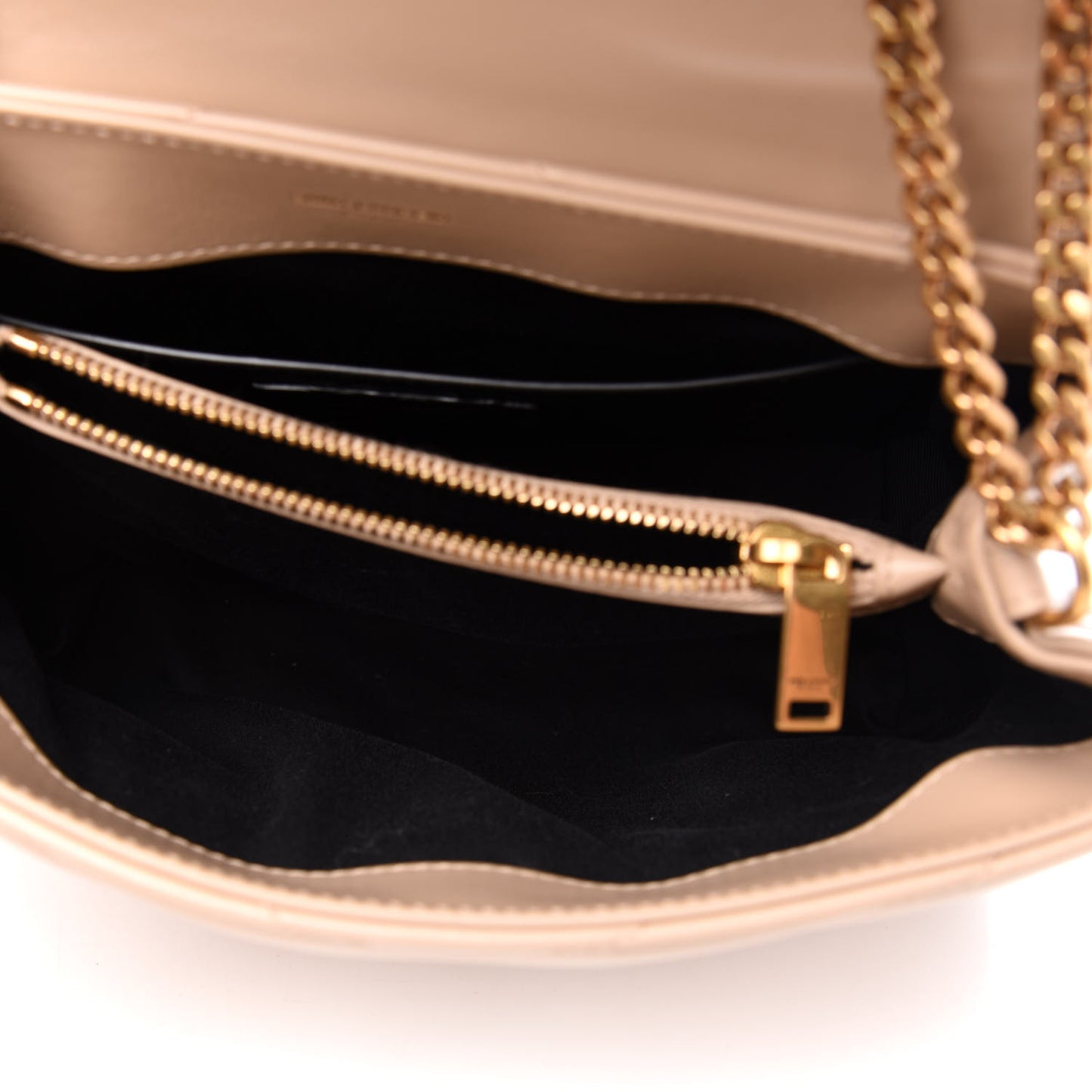 Calfskin Y Quilted Monogram Small Loulou Chain Satchel Dark Beige