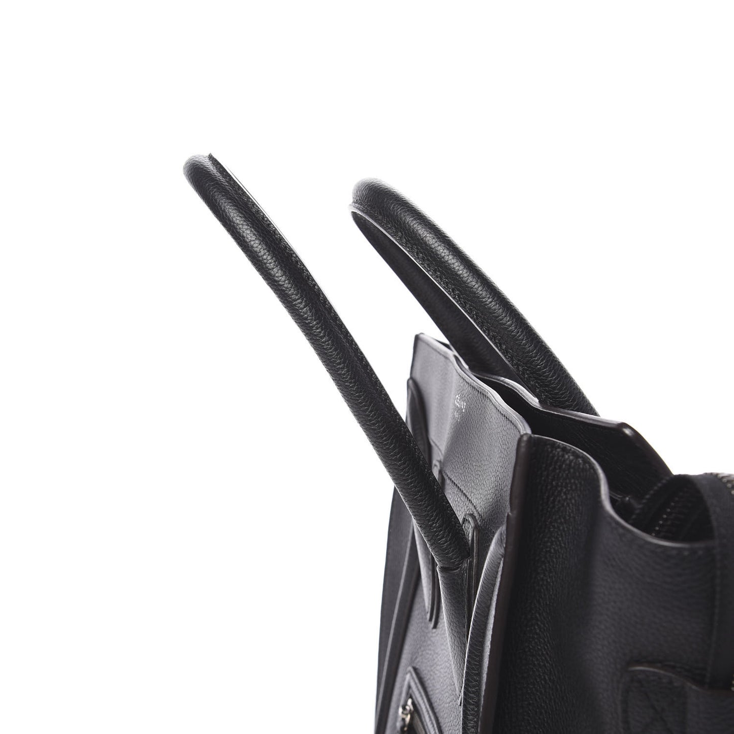 Drummed Calfskin Mini Luggage Black