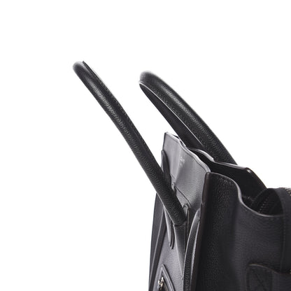 Celine Drummed Calfskin Mini Luggage Black 7 of 10