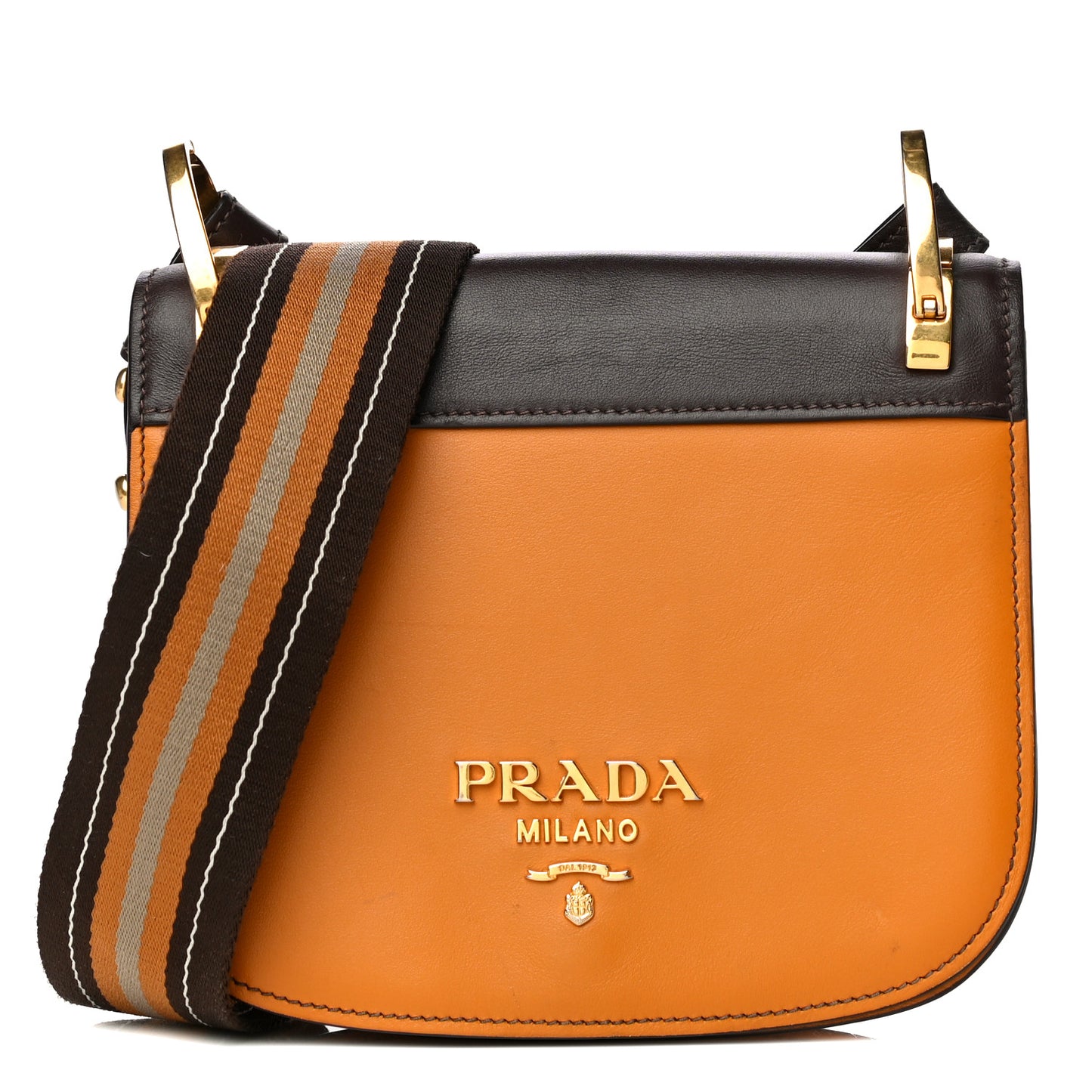 City Calf Pionniere Saddle Bag Ocra Cocco