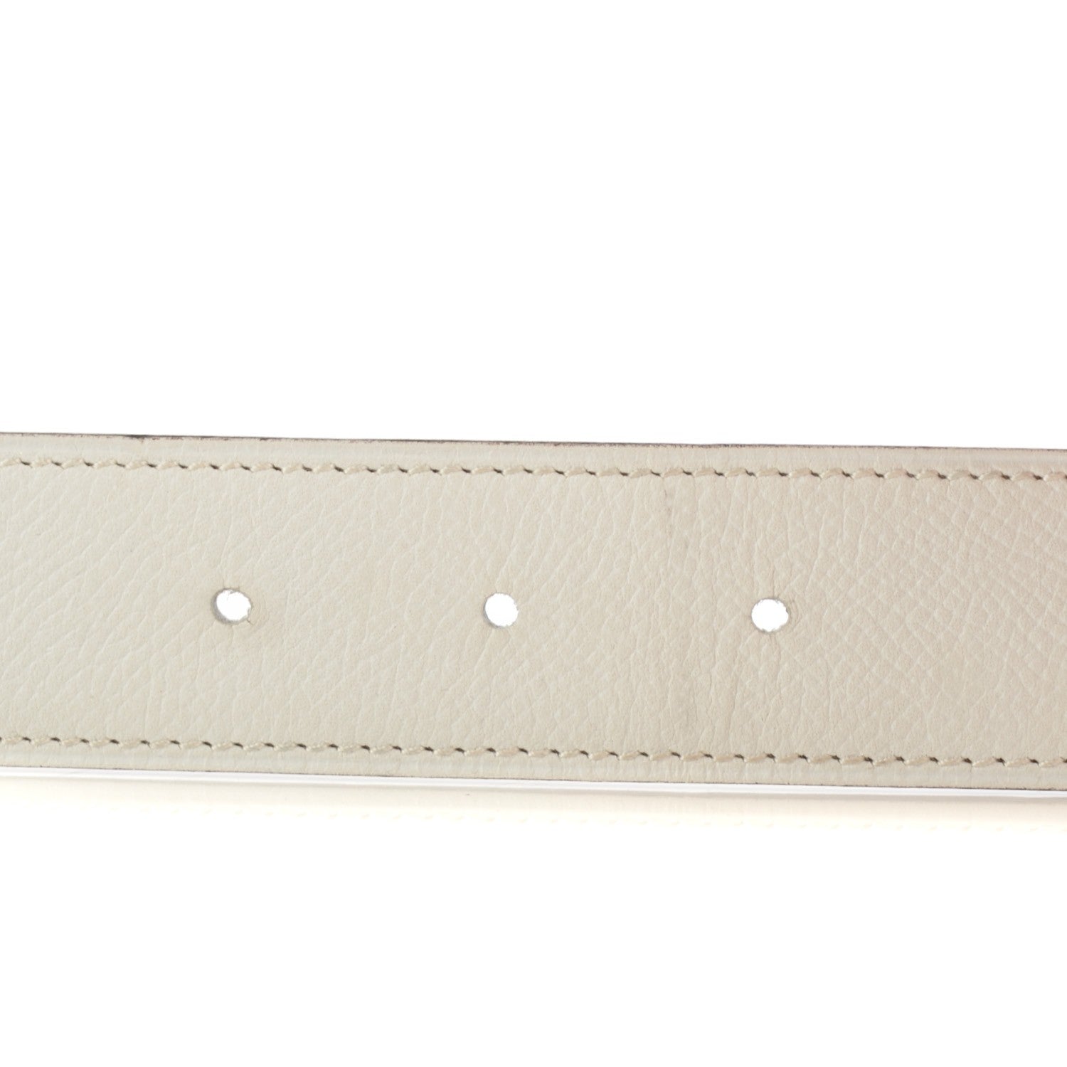 Hermes Epsom Chamonix 32mm H Belt 90 White Gold 4 of 8