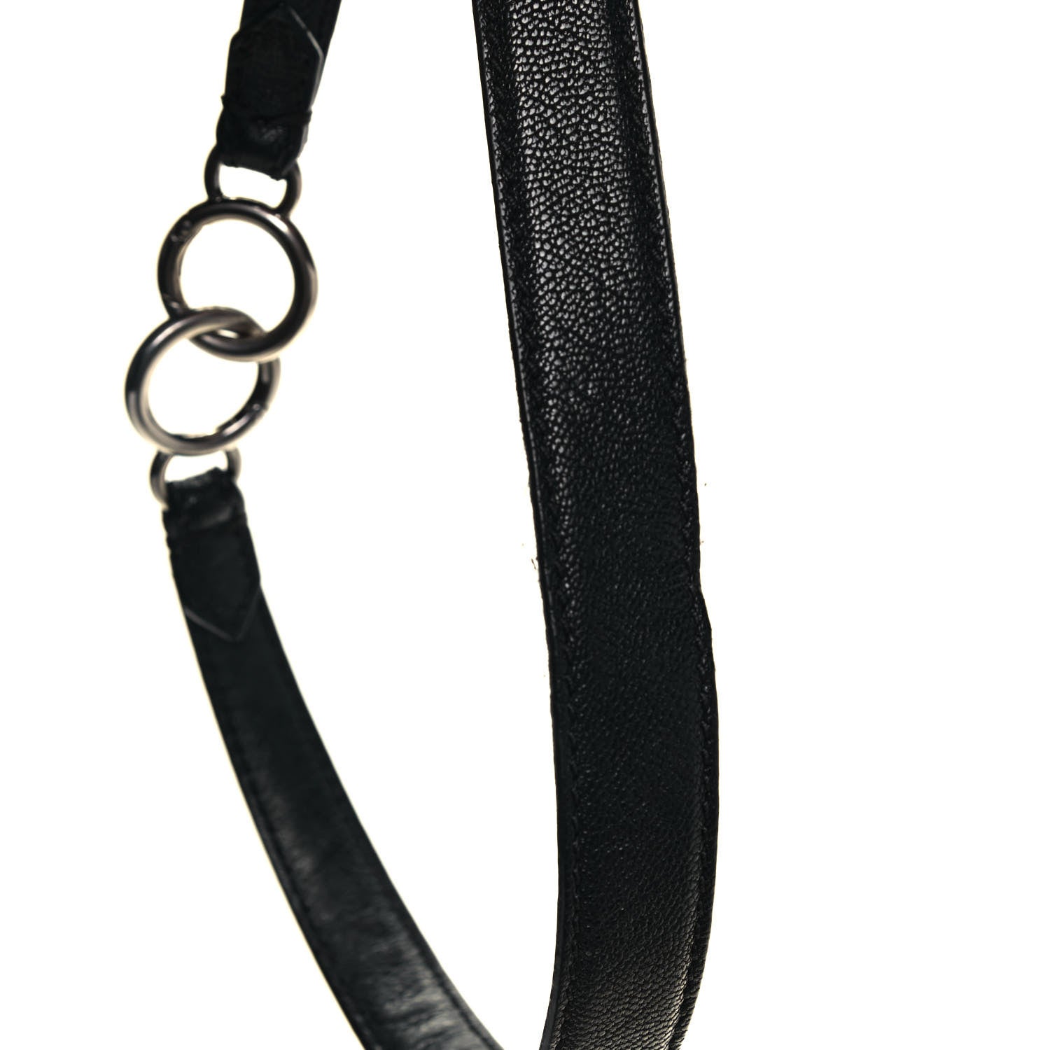 Fendi Goatskin Large Peekaboo Iconic Satchel Black Lampone 14 of 16