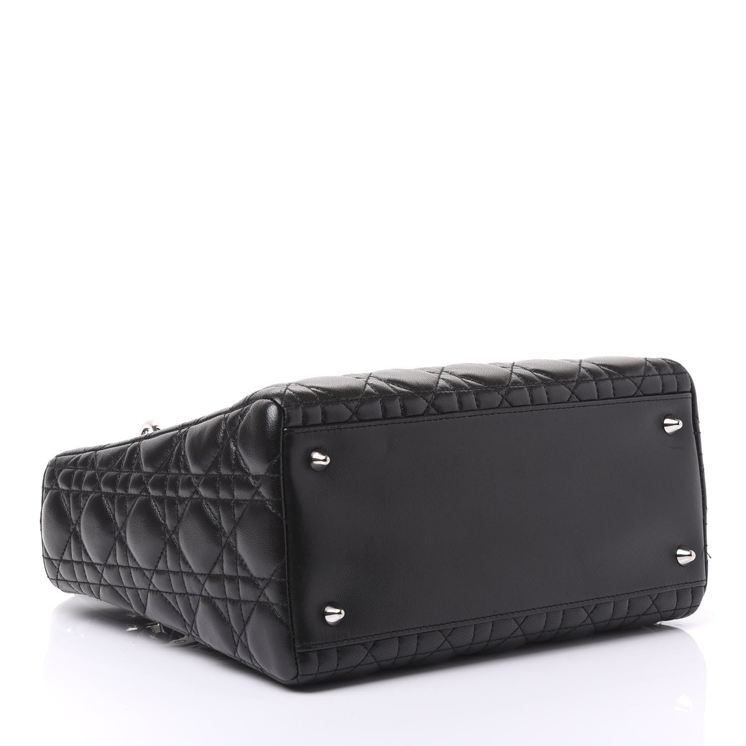 Christian Dior Lambskin Cannage Medium Lady Dior Black 3 of 10