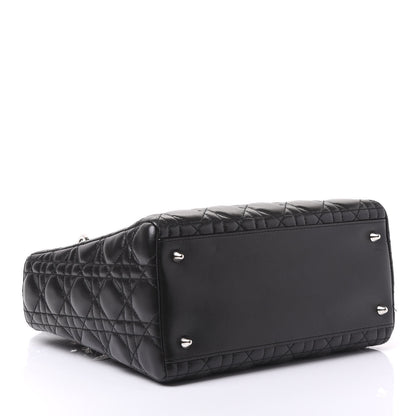Christian Dior Lambskin Cannage Medium Lady Dior Black 3 of 10