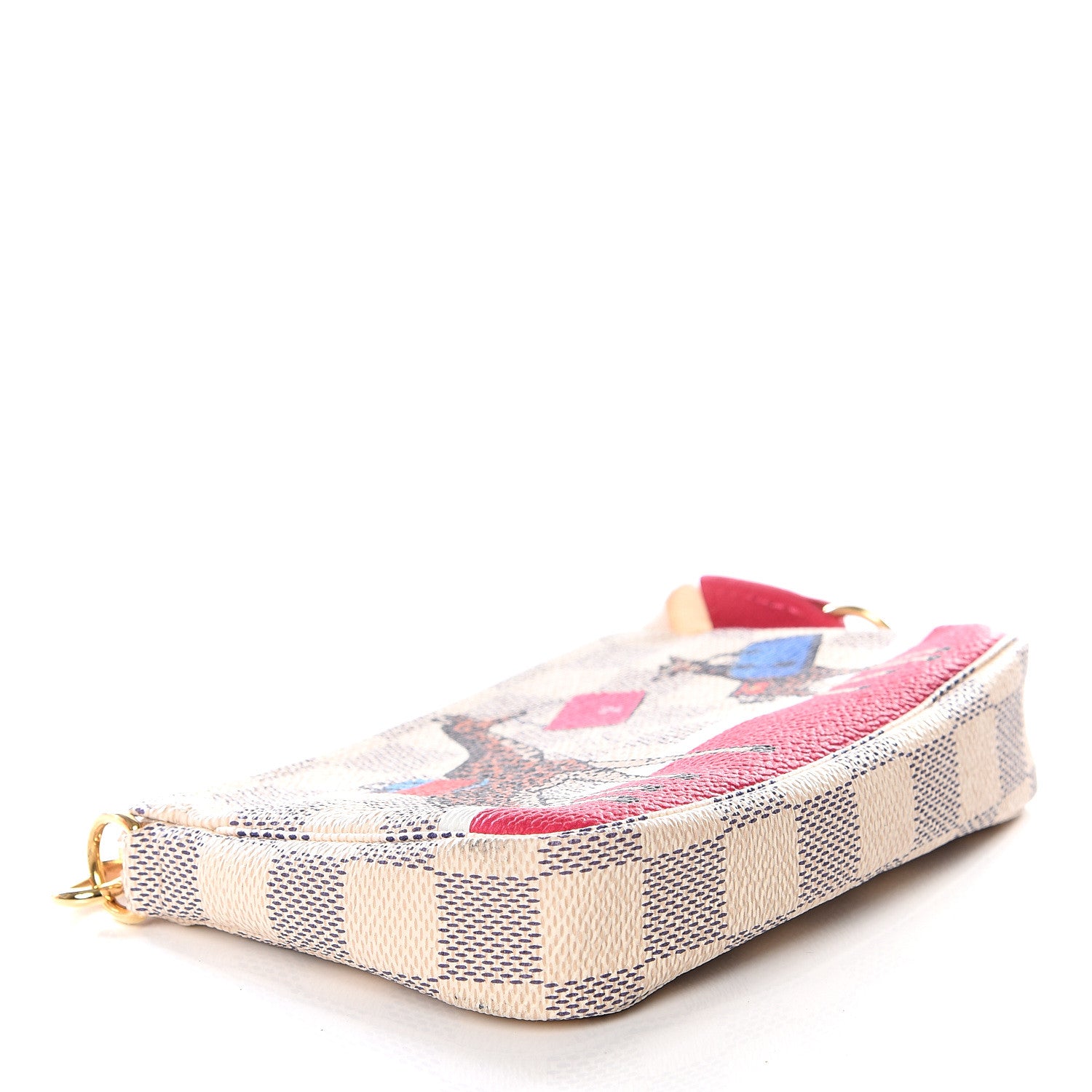 Louis Vuitton Damier Azur 2017 Christmas Animation Mini Pochette Accessories 3 of 9