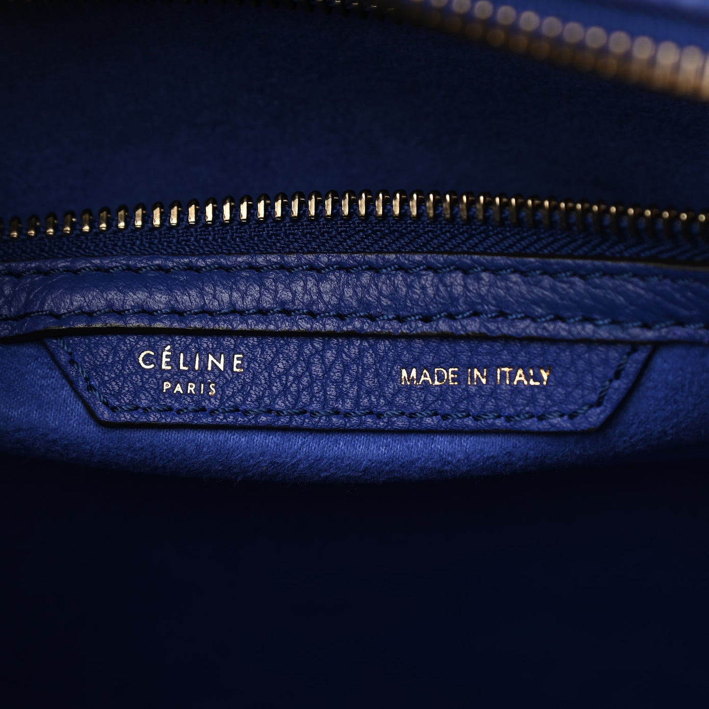 Drummed Calfskin Mini Luggage Indigo