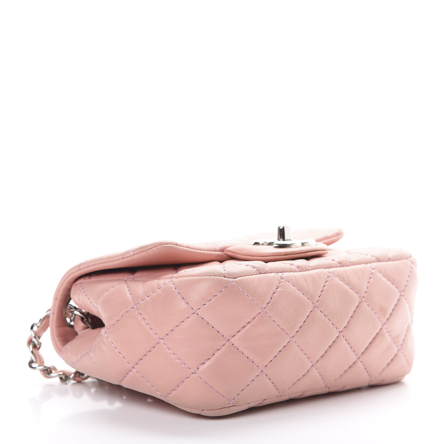 Chanel Lambskin Quilted Mini Square Flap Pink 3 of 15