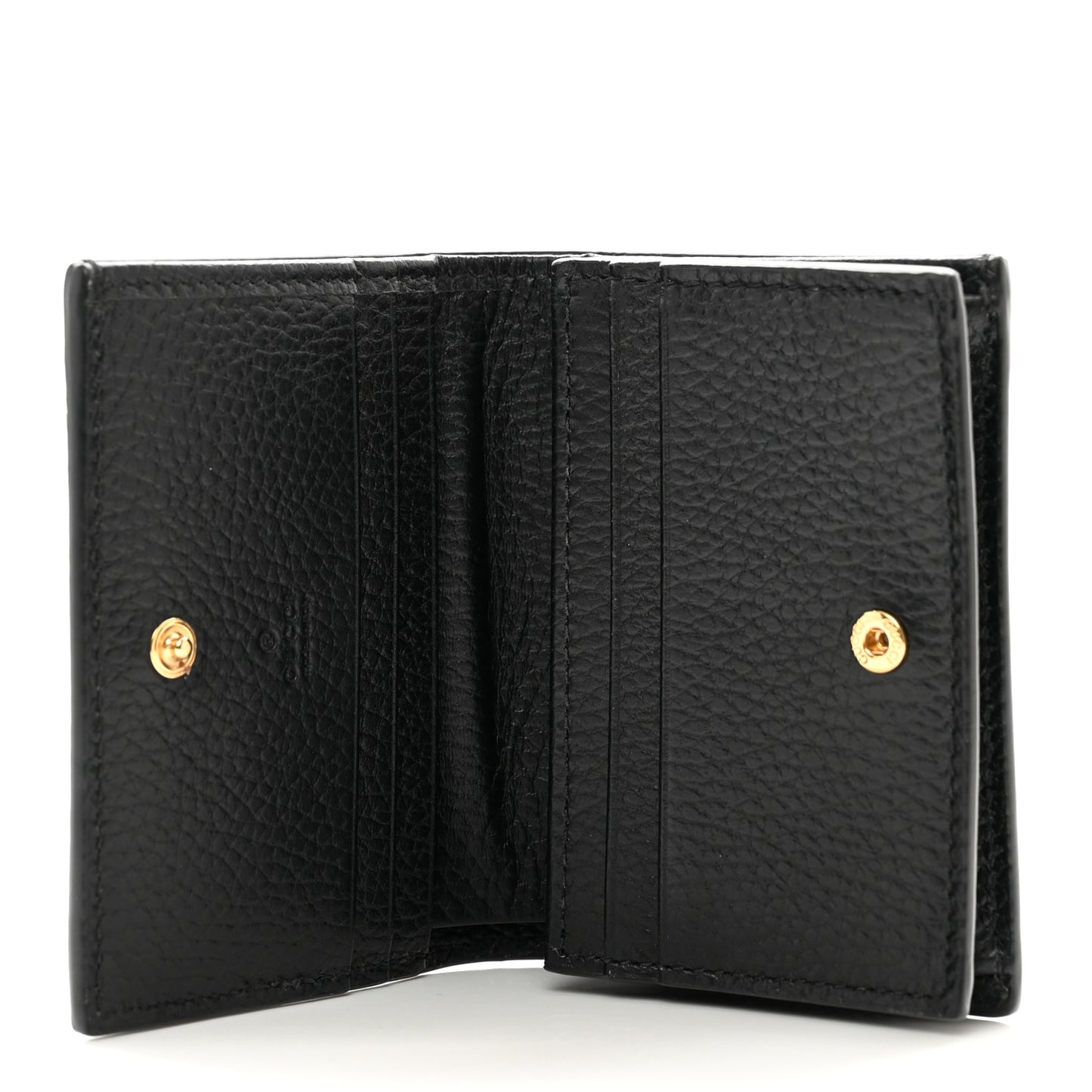 Dollar Calfskin GG Supreme Monogram GG Marmont Card Case Black Beige Ebony
