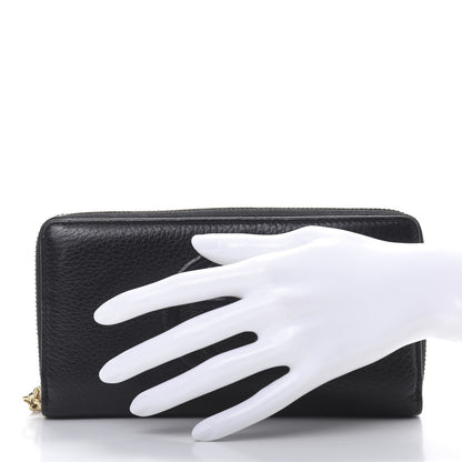 Gucci Pebbled Calfskin Soho Zip Around Wallet Black 2 of 10