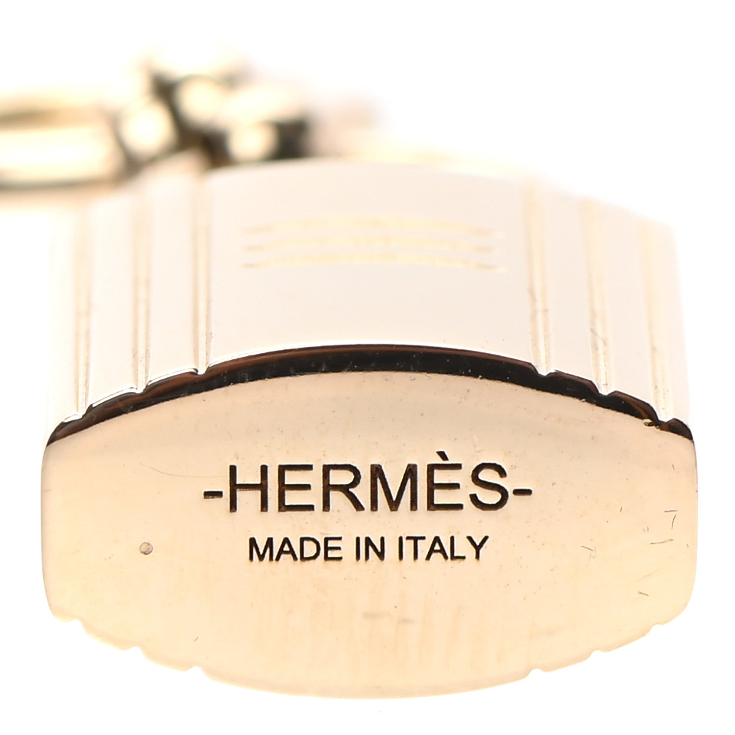 Hermes Permabrass Mini Loop Charms Cadenas Scarf Ring Gold 3 of 3