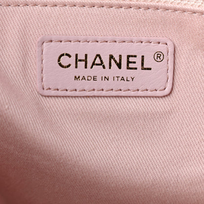 Chanel Straw Lurex Medium Deauville Tote Pink 6 of 9
