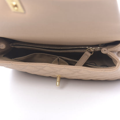 Chanel Caviar Lizard Embossed Quilted Small Coco Handle Flap Beige 6 of 12