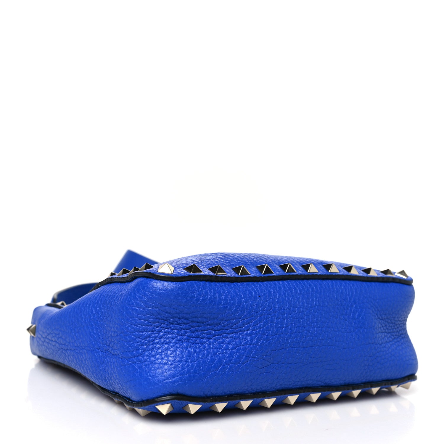 Valentino Garavani Pebbled Calfskin Mini Rockstud Flip-Lock Messenger Bag Blu Delft 4 of 9