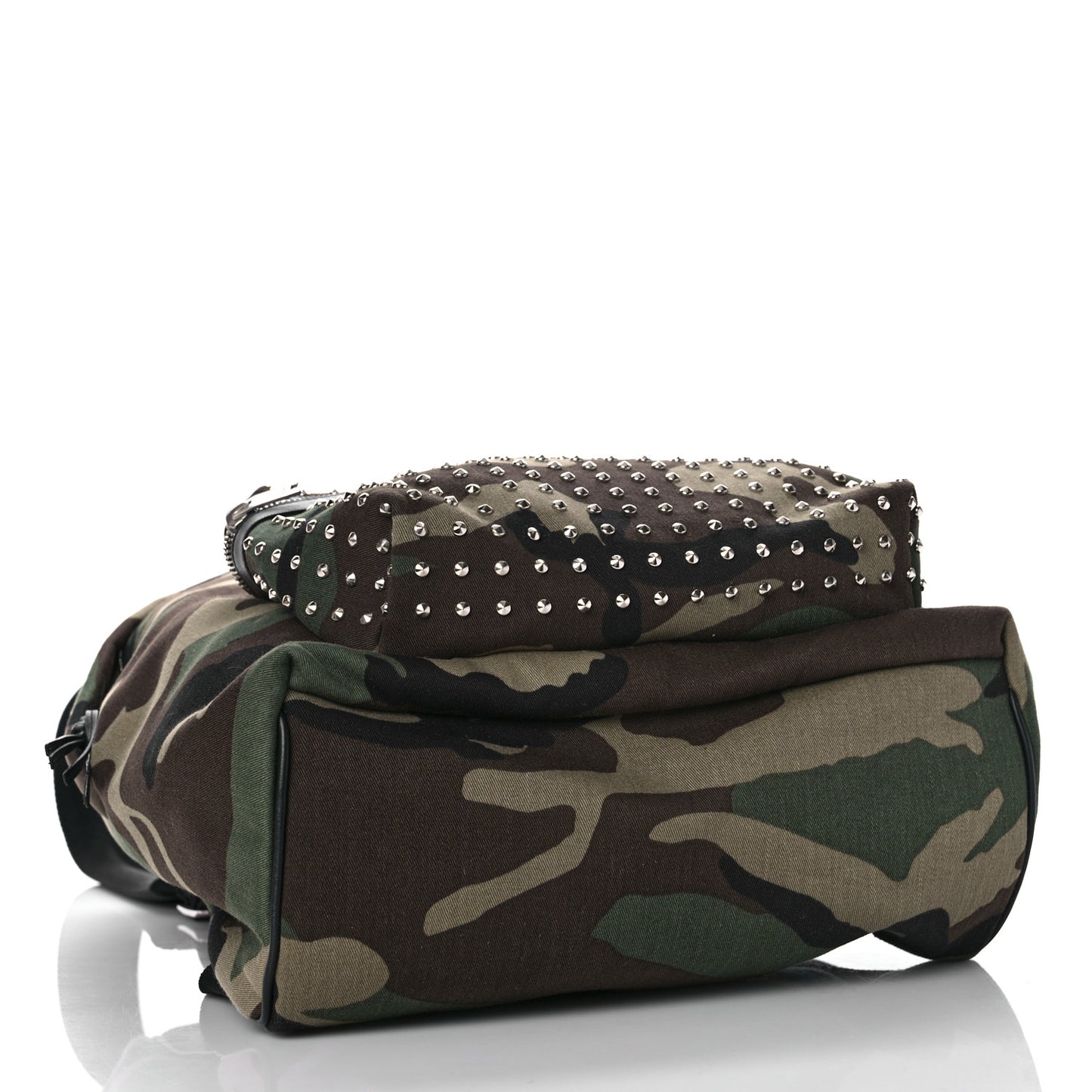 Canvas Camouflage Studded Hunting Backpack Green Black Brown