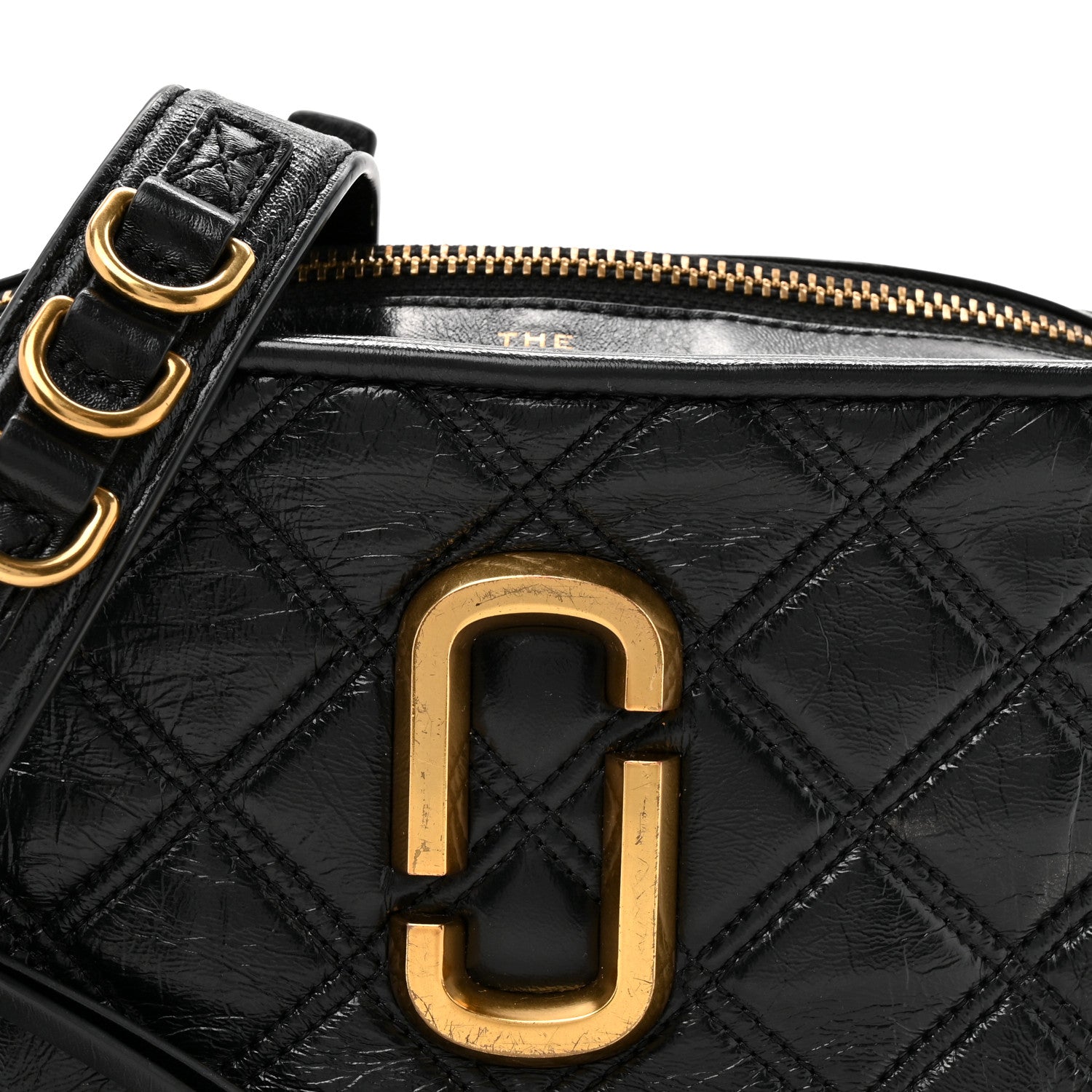 Marc Jacobs Lambskin Quilted The Softshot 21 Bag Black 8 of 14