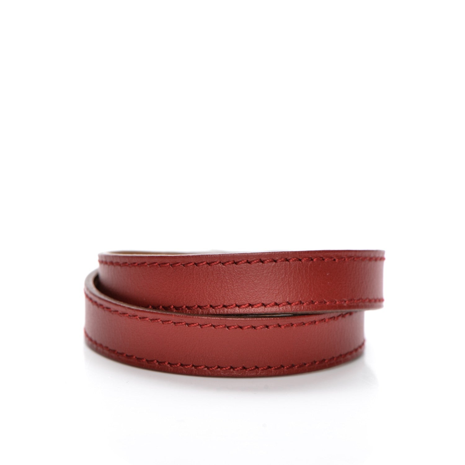 Hermes Chamonix Kelly Double Tour Bracelet S Rouge Garance 3 of 7