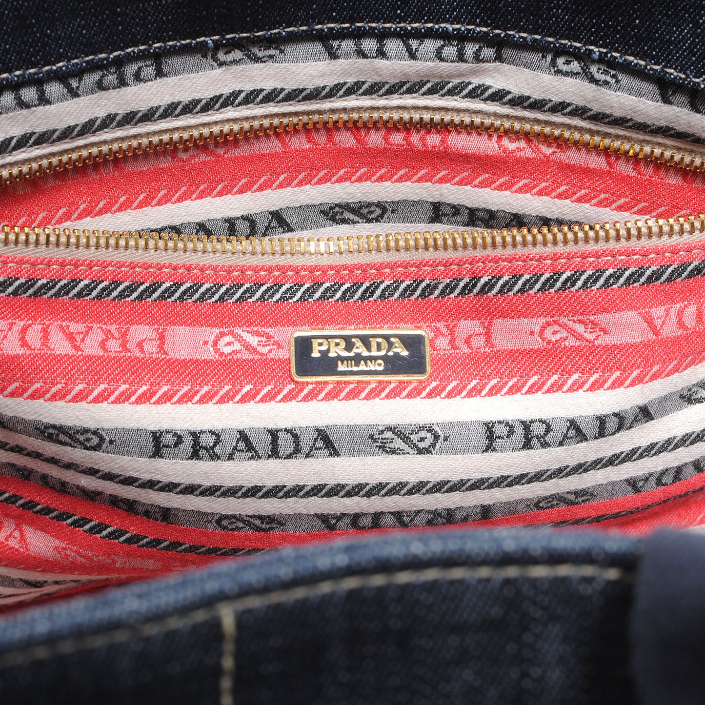 Denim Logo Tote
