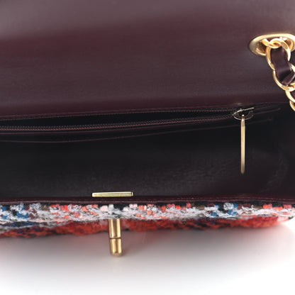 Chanel Tweed Quilted Mini Rectangular Flap Red Multicolor 5 of 9