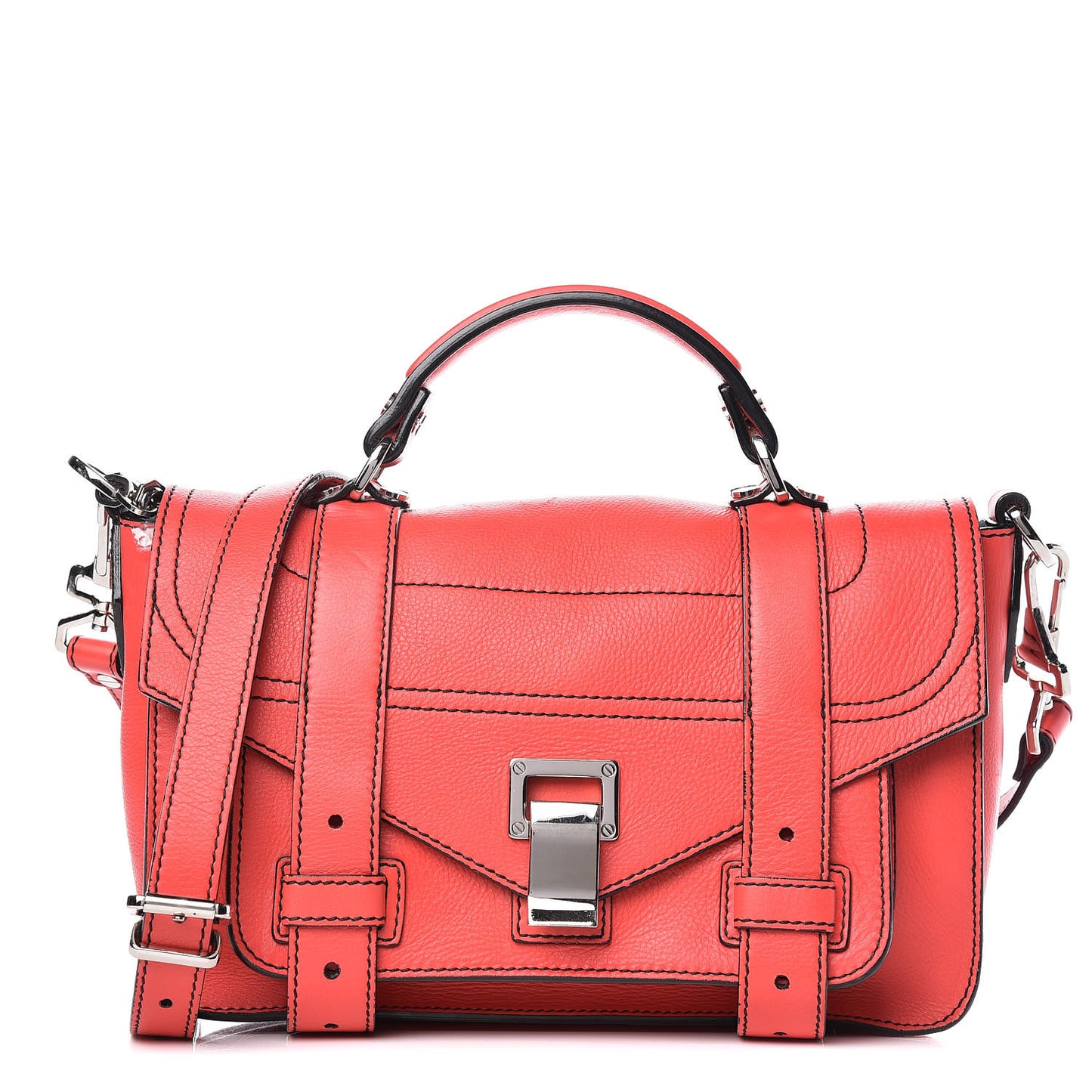 Grainy Calfskin Tiny PS1 Satchel Geranium