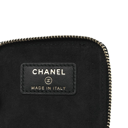 Chanel Caviar Quilted Jewelry Travel Case Black 6 of 8