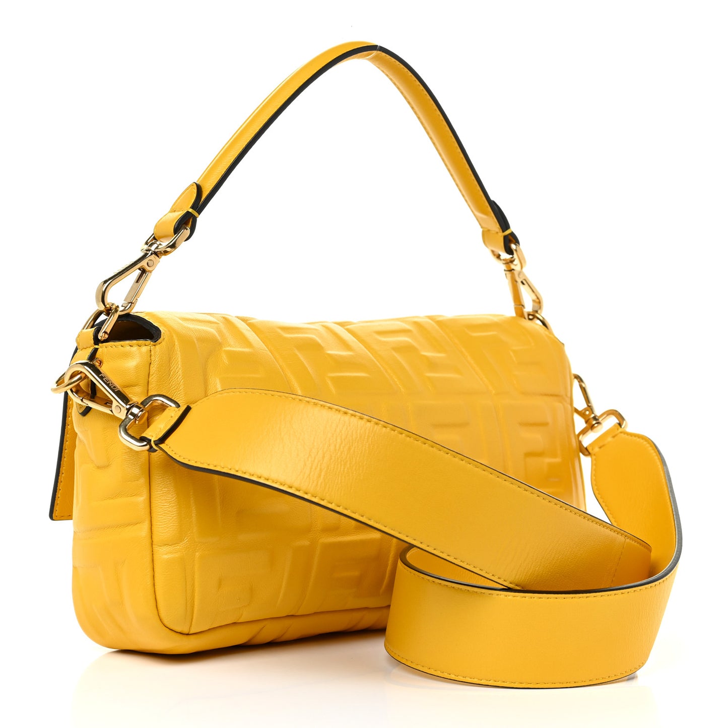 Nappa FF 1974 Embossed Baguette Mimosa