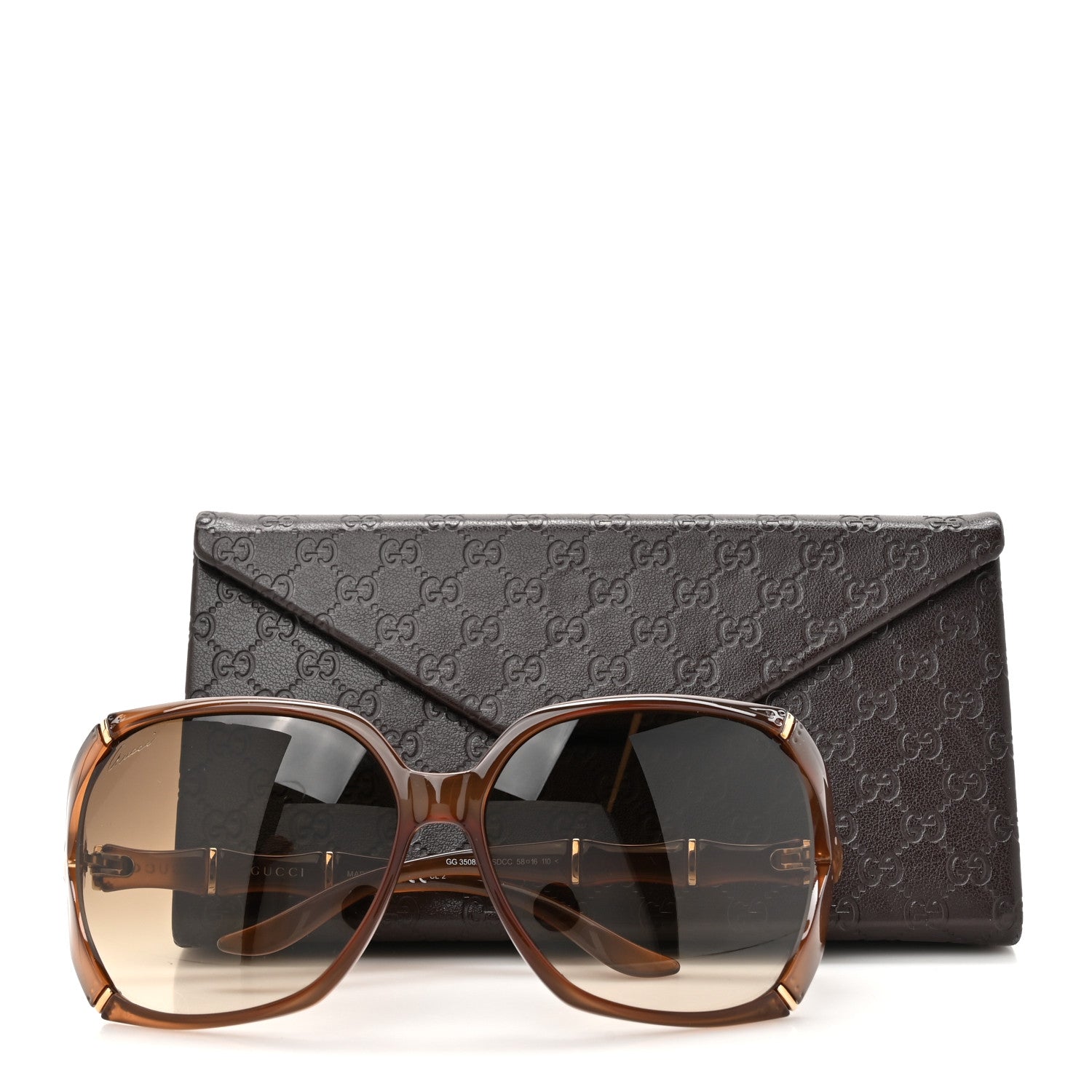 Gucci Bamboo Effect Sunglasses GG 3508/S Brown 8 of 8