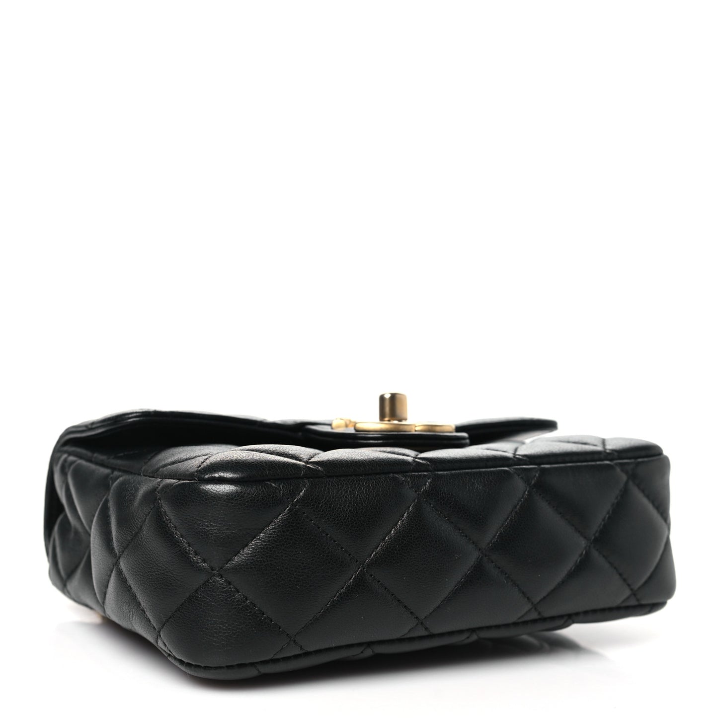 Lambskin Quilted Casino Chips Mini Flap Black