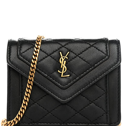 Saint Laurent Lambskin Quilted Micro Gaby Bag Black 8 of 10