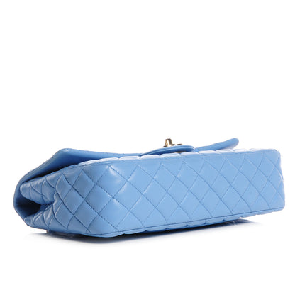 Chanel Lambskin Valentine Charms Medium Flap Baby Blue 4 of 10