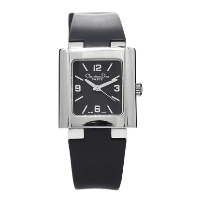 Christian Dior Stainless Steel Rubber 24mm Riva Quartz Watch Black 1 of 4