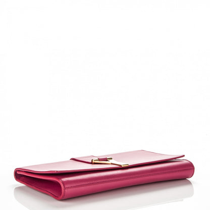 Saint Laurent Calfskin Classic Y Ligne Clutch Fuchsia 4 of 6