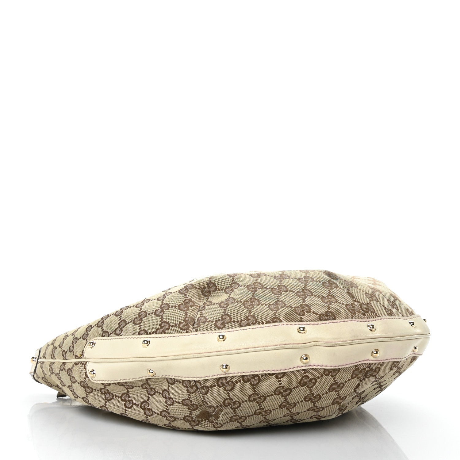 Gucci Monogram Large Biba Studded Hobo Off White 4 of 11