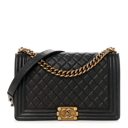 Chanel Caviar Quilted New Medium Boy Flap Black 1 of 12