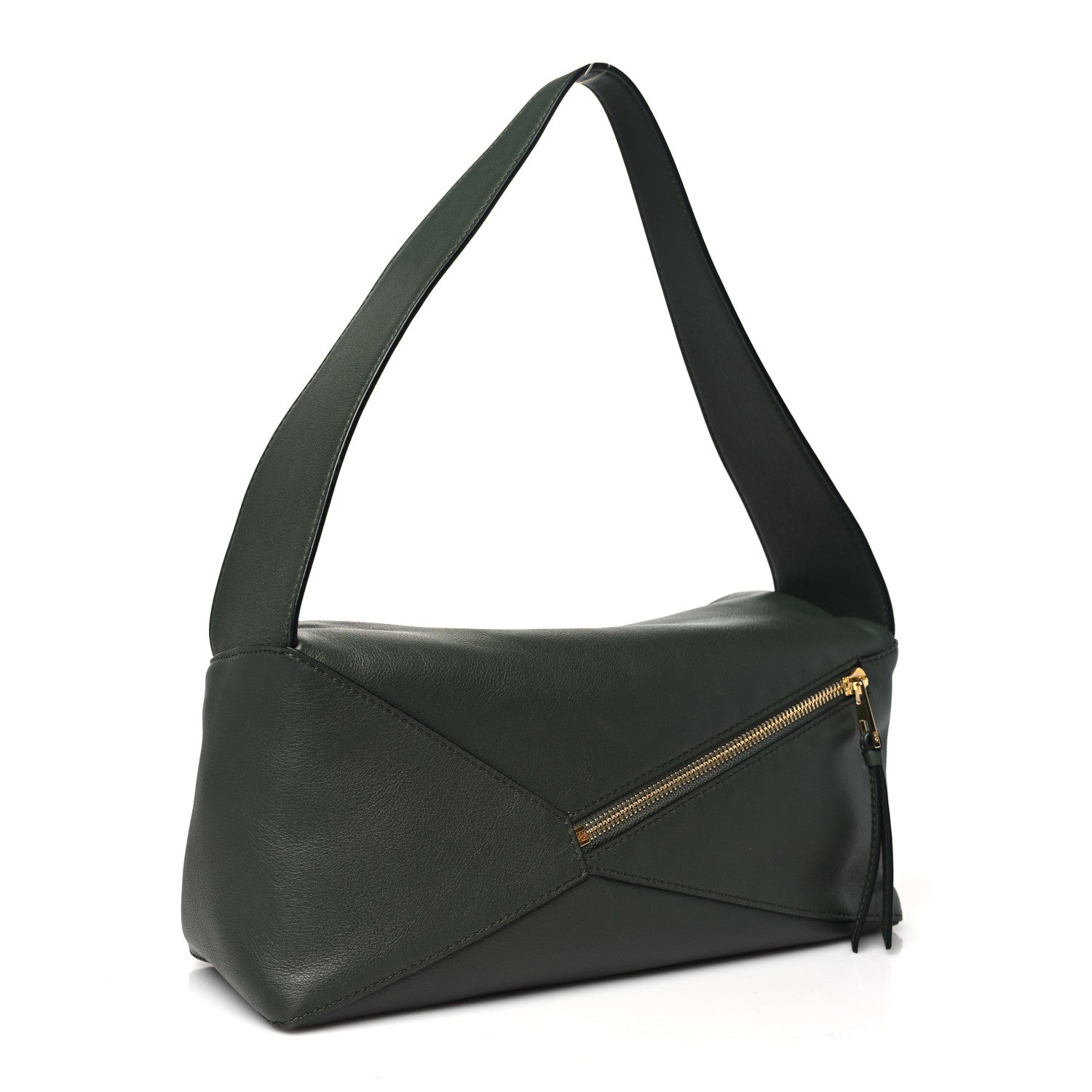 Loewe Calfskin Puzzle Hobo Army Green 3 of 9