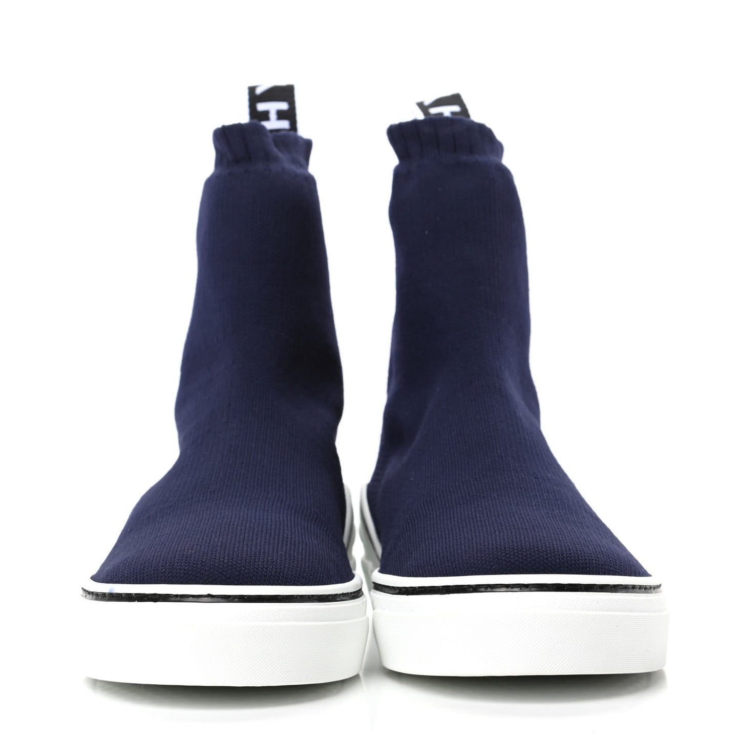 Technical Canvas Knit Mens George V Sock Sneakers 39 Navy