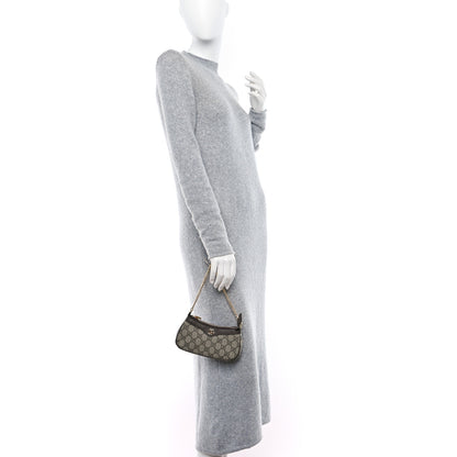 Gucci GG Supreme Monogram Textured Dollar Calfskin Mini Ophidia Chain Bag Beige Ebony 2 of 8