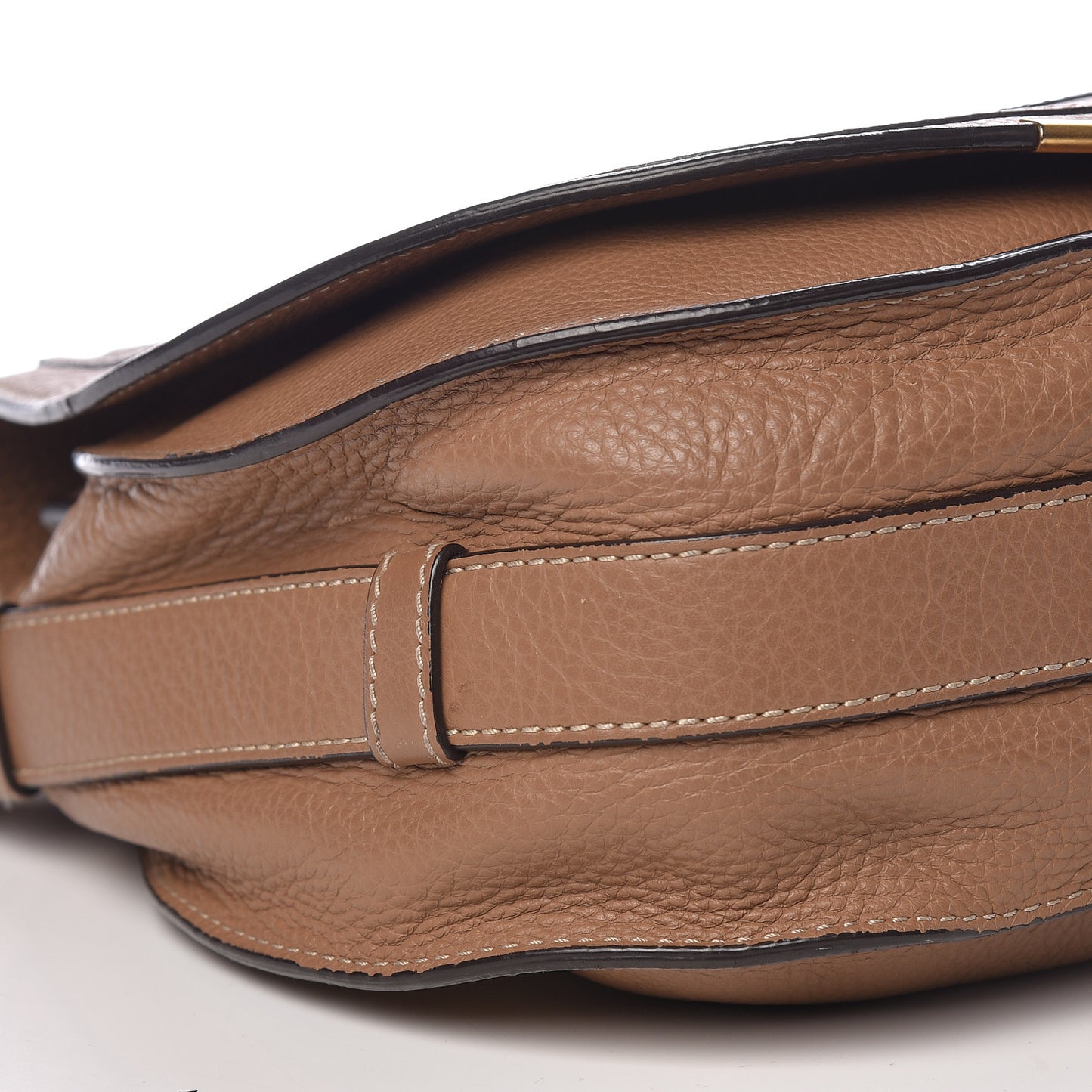 Calfskin Medium Marcie Round Crossbody Bag Nut