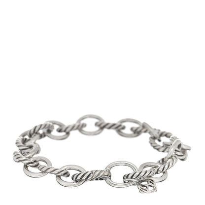 David Yurman Sterling Silver 10mm Medium Oval Link Bracelet 2 of 3