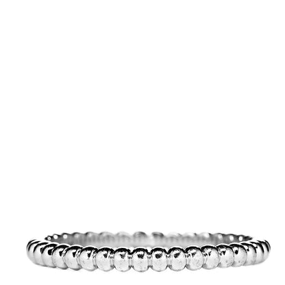 Van Cleef & Arpels 18K White Gold Small Perlee Ring 57 8 3 of 4
